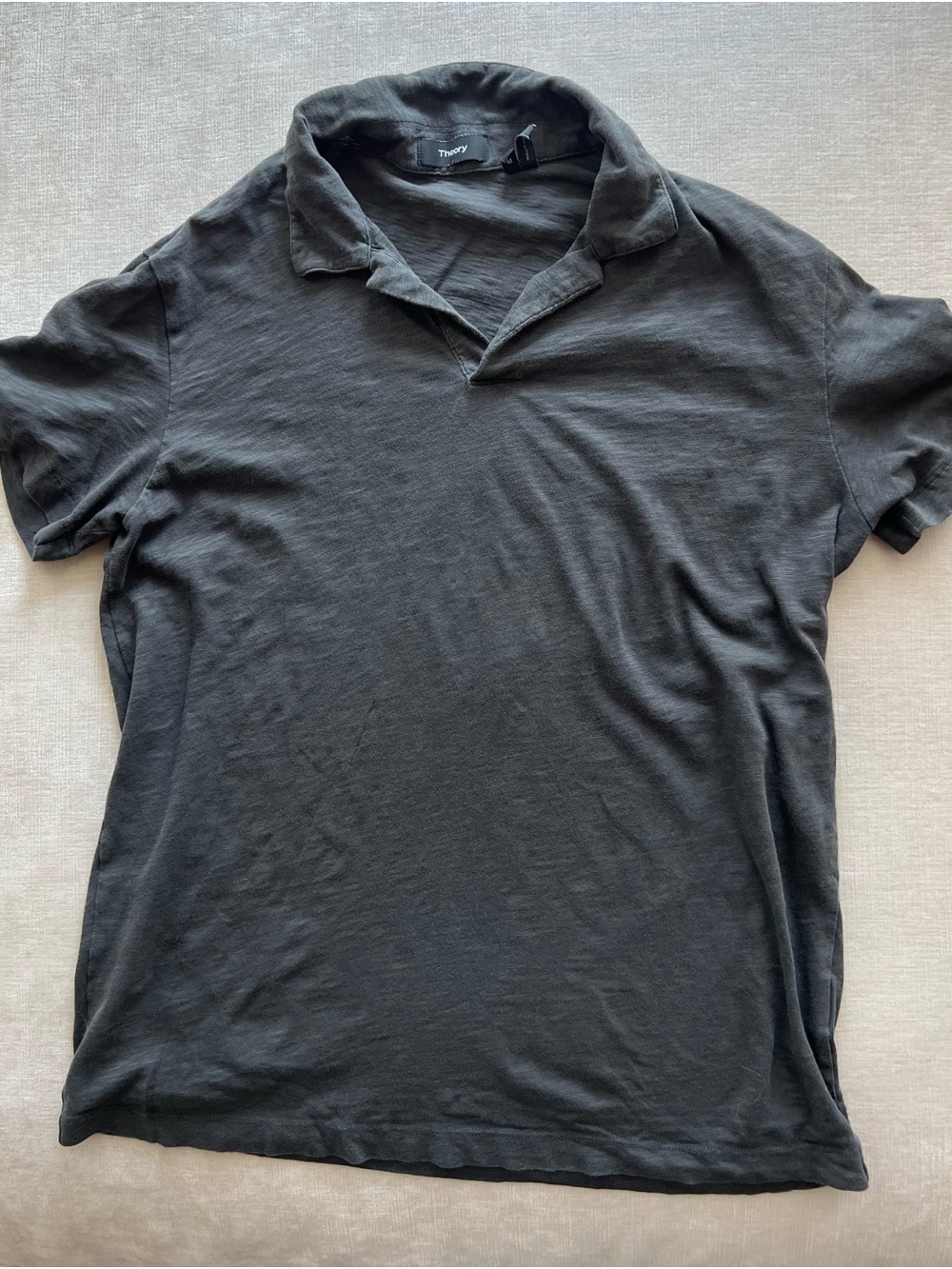 Theory Men's Charcoal Black Polo Shirt